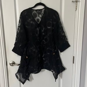 Black beach cover up